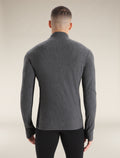 Men's Descender Long Sleeve Zip Jacket Jet Heather/Black - 4
