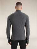 Men's Descender Long Sleeve Zip Jacket Jet Heather/Black - 5
