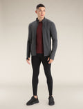 Men's Descender Long Sleeve Zip Jacket Jet Heather/Black - 6
