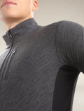 Men's Descender Long Sleeve Zip Jacket Jet Heather/Black - 8