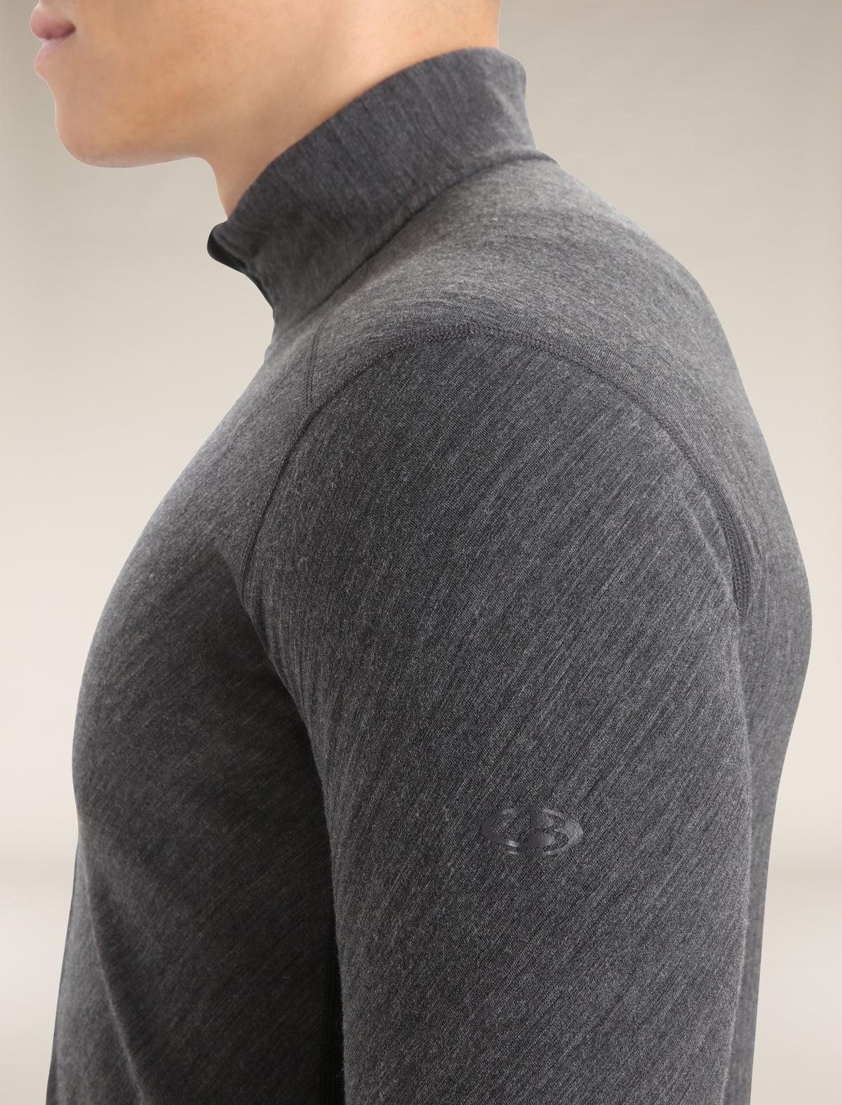 Men's Descender Long Sleeve Zip Jacket Jet Heather/Black - 9