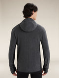 Men's Descender Long Sleeve Zip Hoodie Jet Heather/Black - 2