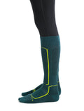 Men's Merino Ski+ Medium Over the Calf Socks Fathom Green/Black - 2