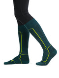 Men's Merino Ski+ Medium Over the Calf Socks Fathom Green/Black - 3