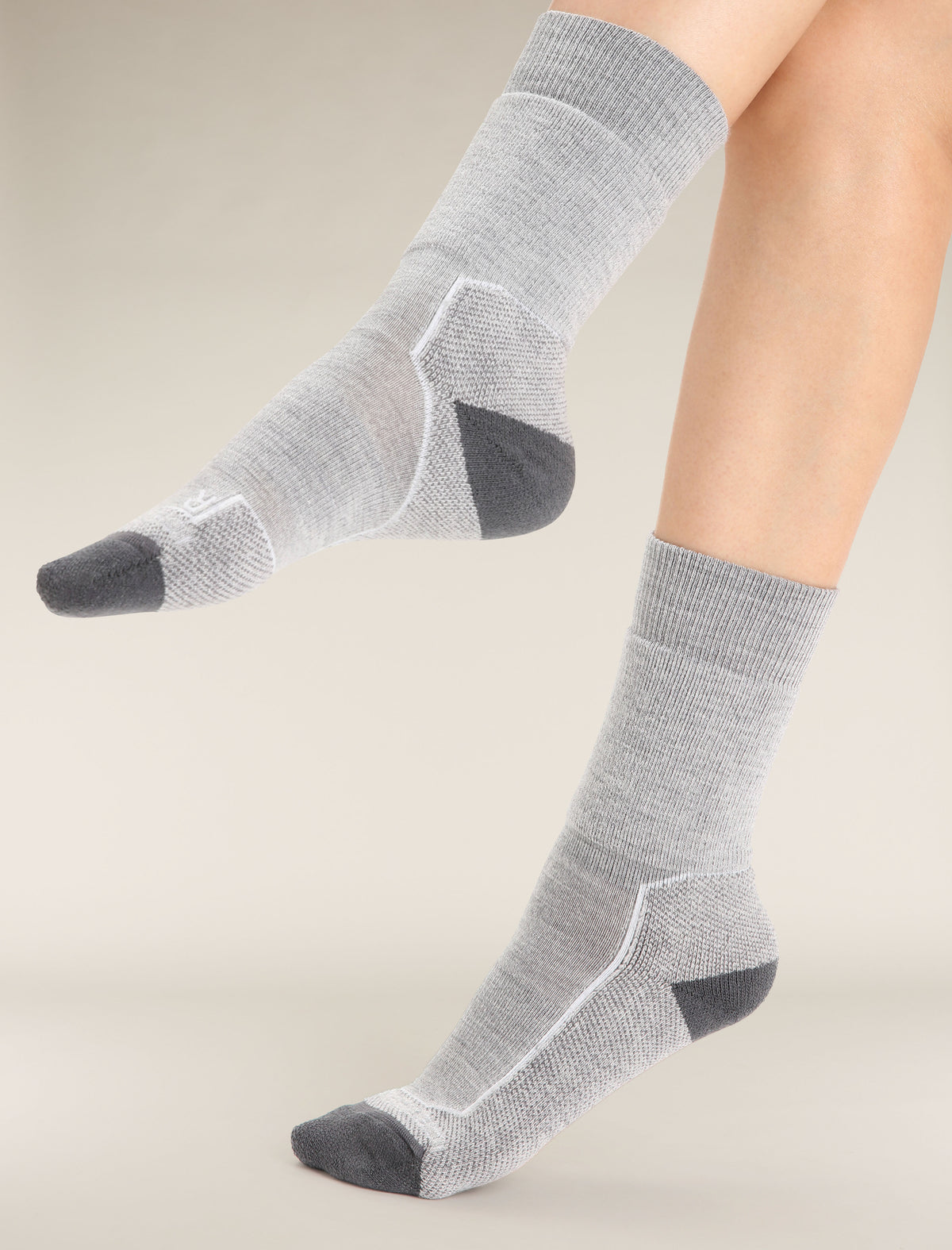 Women's Merino Hike+ Medium Crew Socks Blizzard Heather - 1
