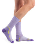 Women's Merino Hike+ Light Crew Socks Purple Gaze/Magic - 1