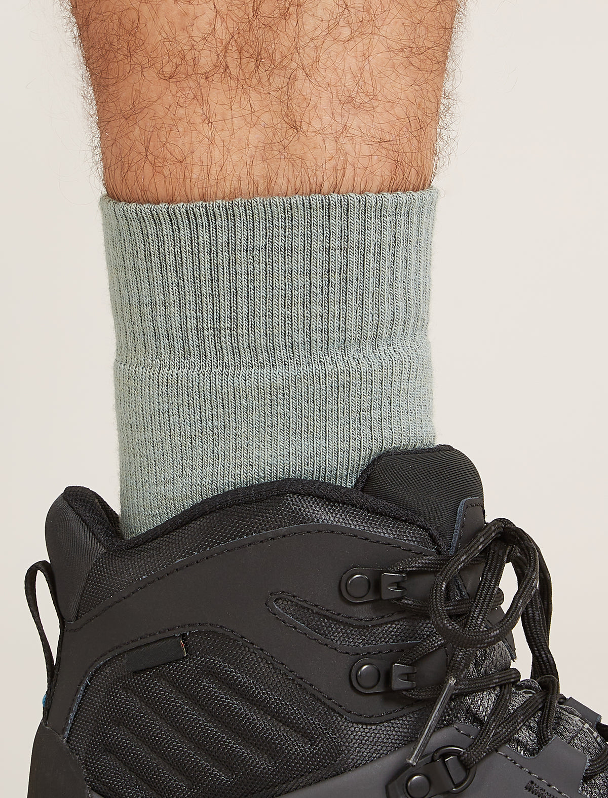 Men's Merino Hike+ Heavy Crew Socks Moss/Blaze - 1