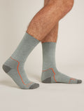 Men's Merino Hike+ Heavy Crew Socks Moss/Blaze - 2