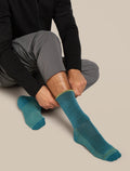Men's Merino Hike Medium Crew Socks Topaz/Peridot/Seaglass - 1