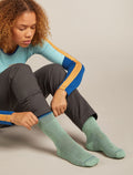 Women's Merino Hike Medium Crew Socks Seaglass/Topaz - 2