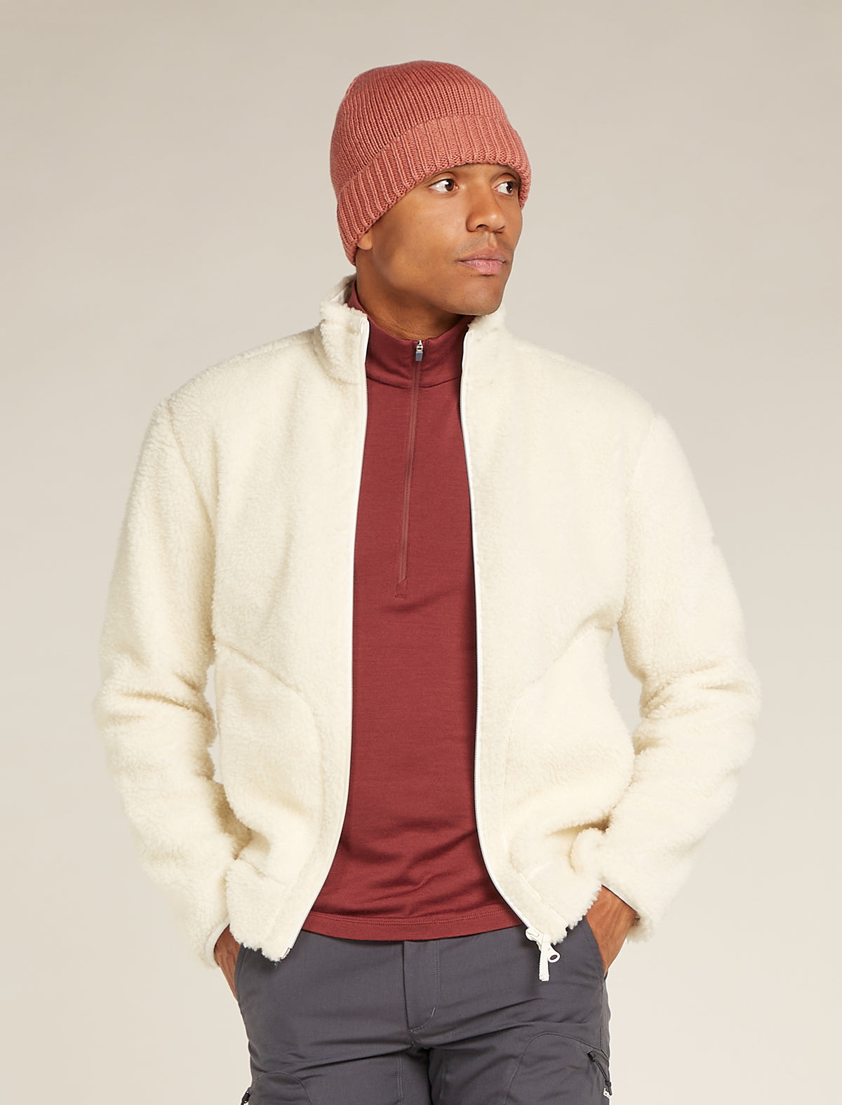 Unisex Vela Cuff Beanie Cedar Wood - 6