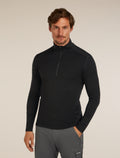 Men's Merino 200 Oasis Long Sleeve Half Zip Thermal Top Black - 1
