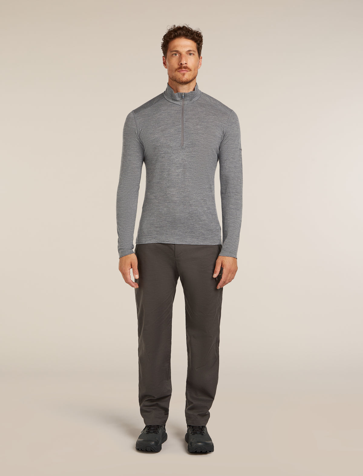 Men's Merino 200 Oasis Long Sleeve Half Zip Thermal Top Undyed - 3