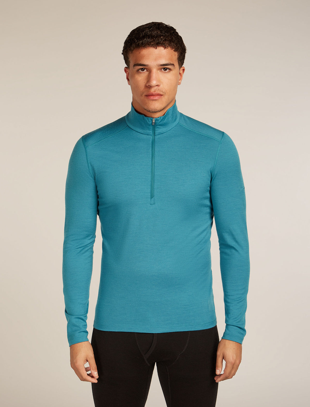 Men's Merino 200 Oasis Long Sleeve Half Zip Thermal Top Topaz - 1