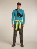 Men's Merino 200 Oasis Long Sleeve Half Zip Thermal Top Topaz - 4
