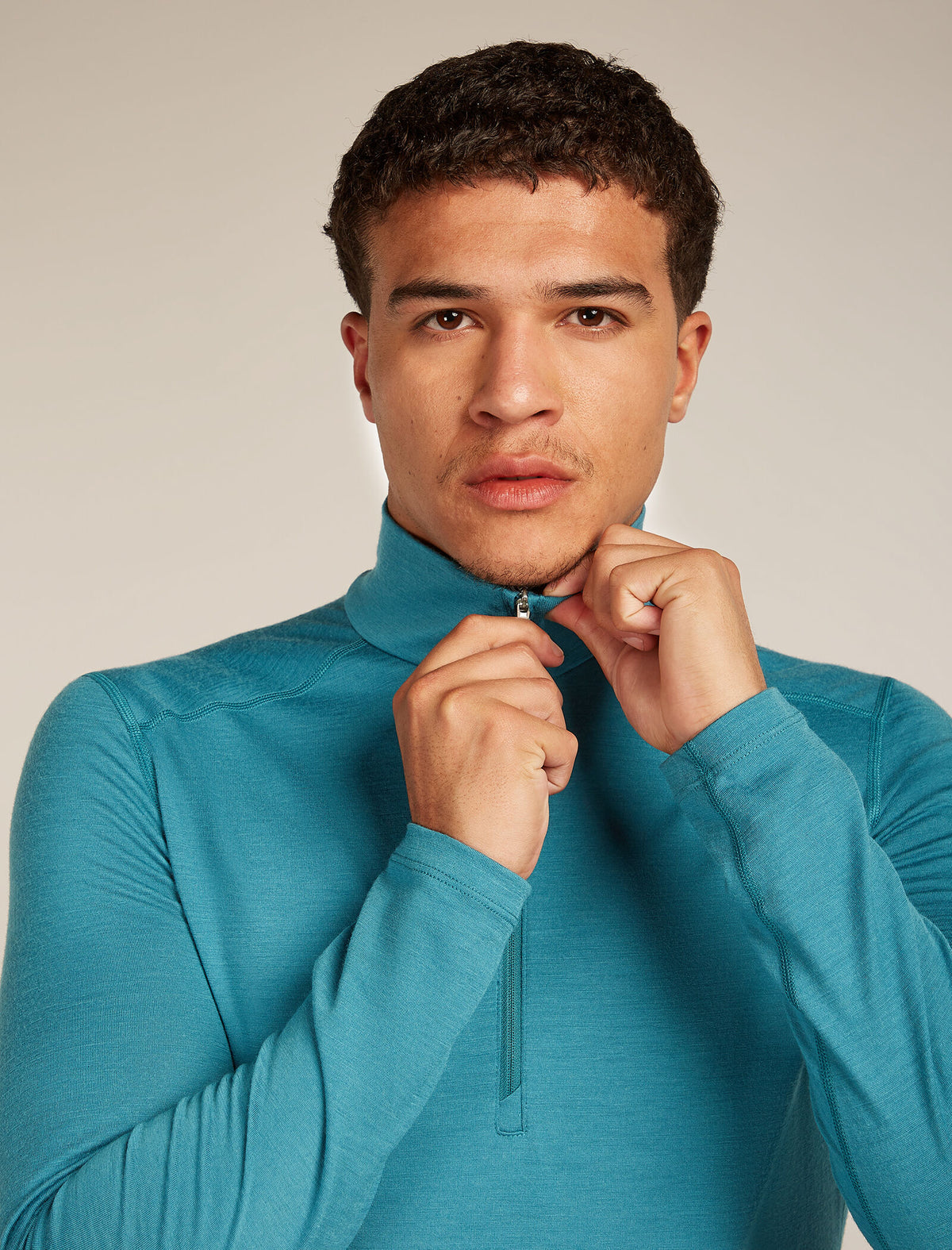 Men's Merino 200 Oasis Long Sleeve Half Zip Thermal Top Topaz - 6