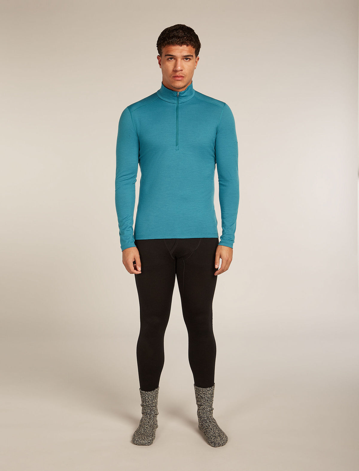 Men's Merino 200 Oasis Long Sleeve Half Zip Thermal Top Topaz - 7