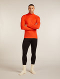 Men's Merino 200 Oasis Long Sleeve Half Zip Thermal Top Fervid - 8