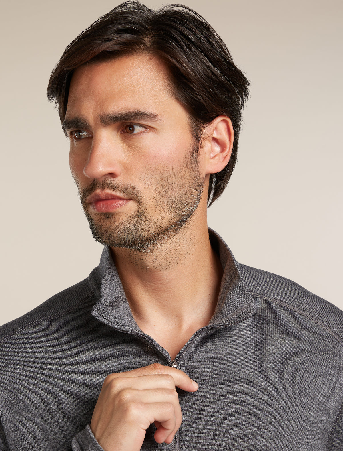 Men's Merino 260 Tech Long Sleeve Half Zip Thermal Top Gritstone Heather - 5