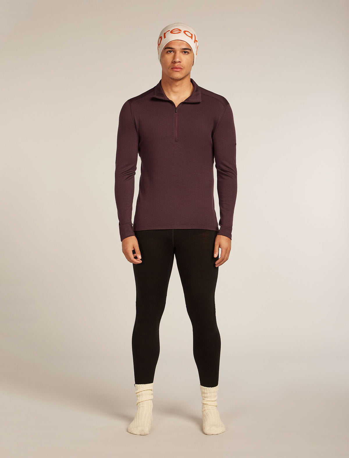 Men's Merino 260 Tech Long Sleeve Half Zip Thermal Top Java - 7