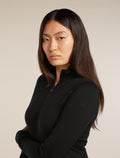 Women's Merino 200 Oasis Long Sleeve Half Zip Thermal Top Black - 6