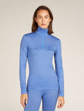 Women's Merino 200 Oasis Long Sleeve Half Zip Thermal Top Baja - 1