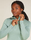 Women's Merino 200 Oasis Long Sleeve Half Zip Thermal Top Moss - 6