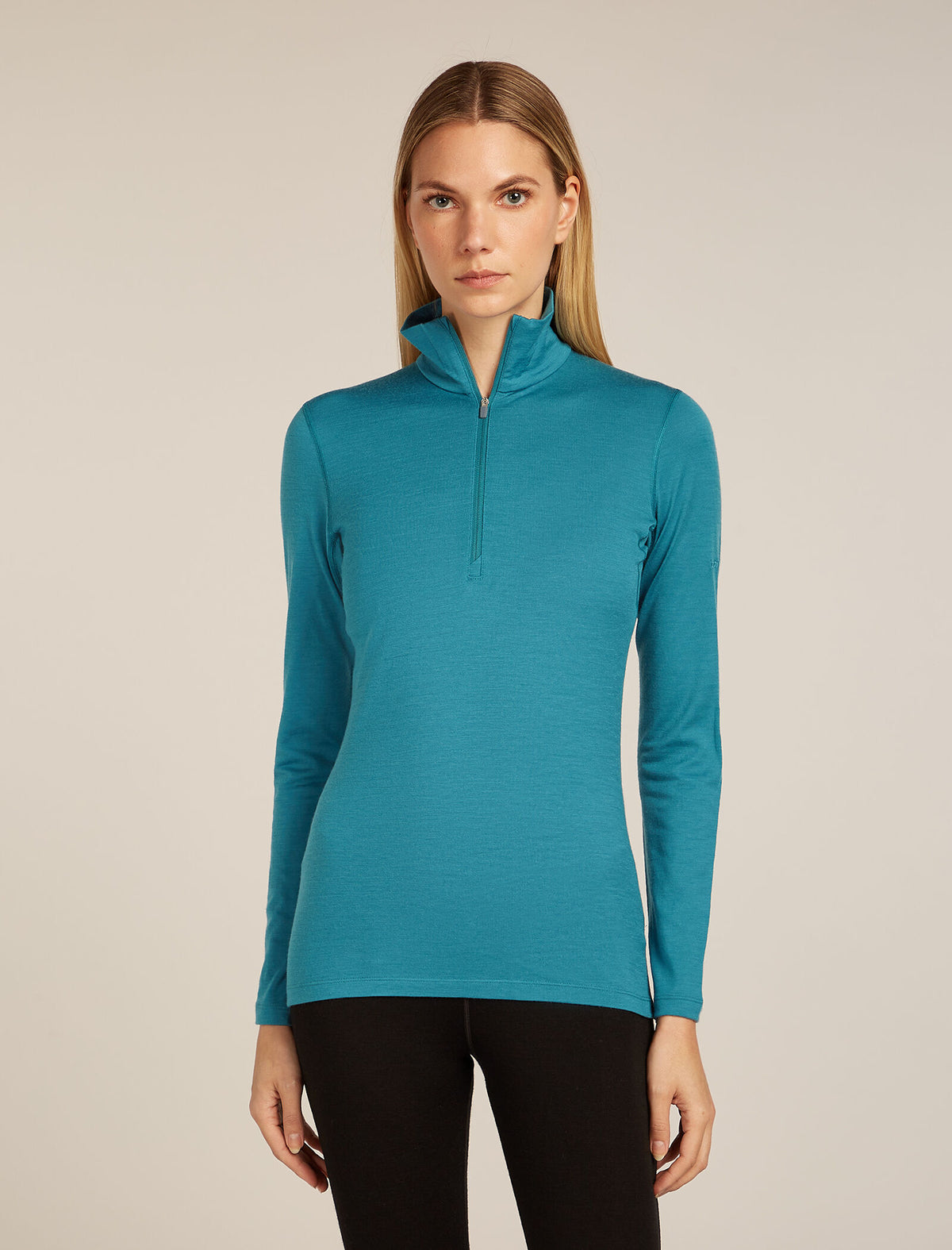 Women's Merino 200 Oasis Long Sleeve Half Zip Thermal Top Topaz - 1