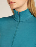 Women's Merino 200 Oasis Long Sleeve Half Zip Thermal Top Topaz - 5