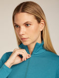 Women's Merino 200 Oasis Long Sleeve Half Zip Thermal Top Topaz - 6