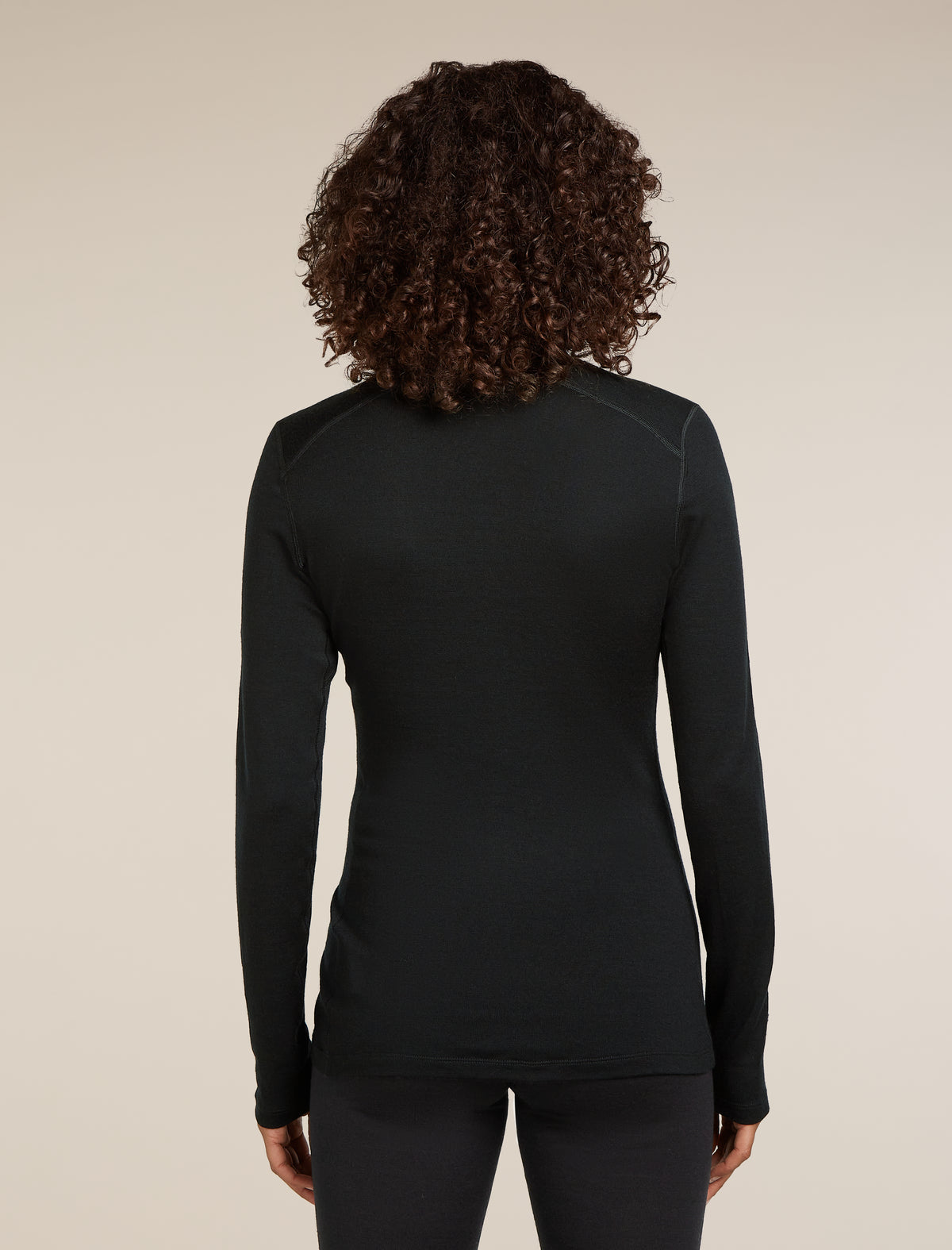 Women's Merino 260 Tech Long Sleeve Half Zip Thermal Top Black - 2