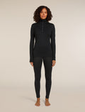 Women's Merino 260 Tech Long Sleeve Half Zip Thermal Top Black - 3