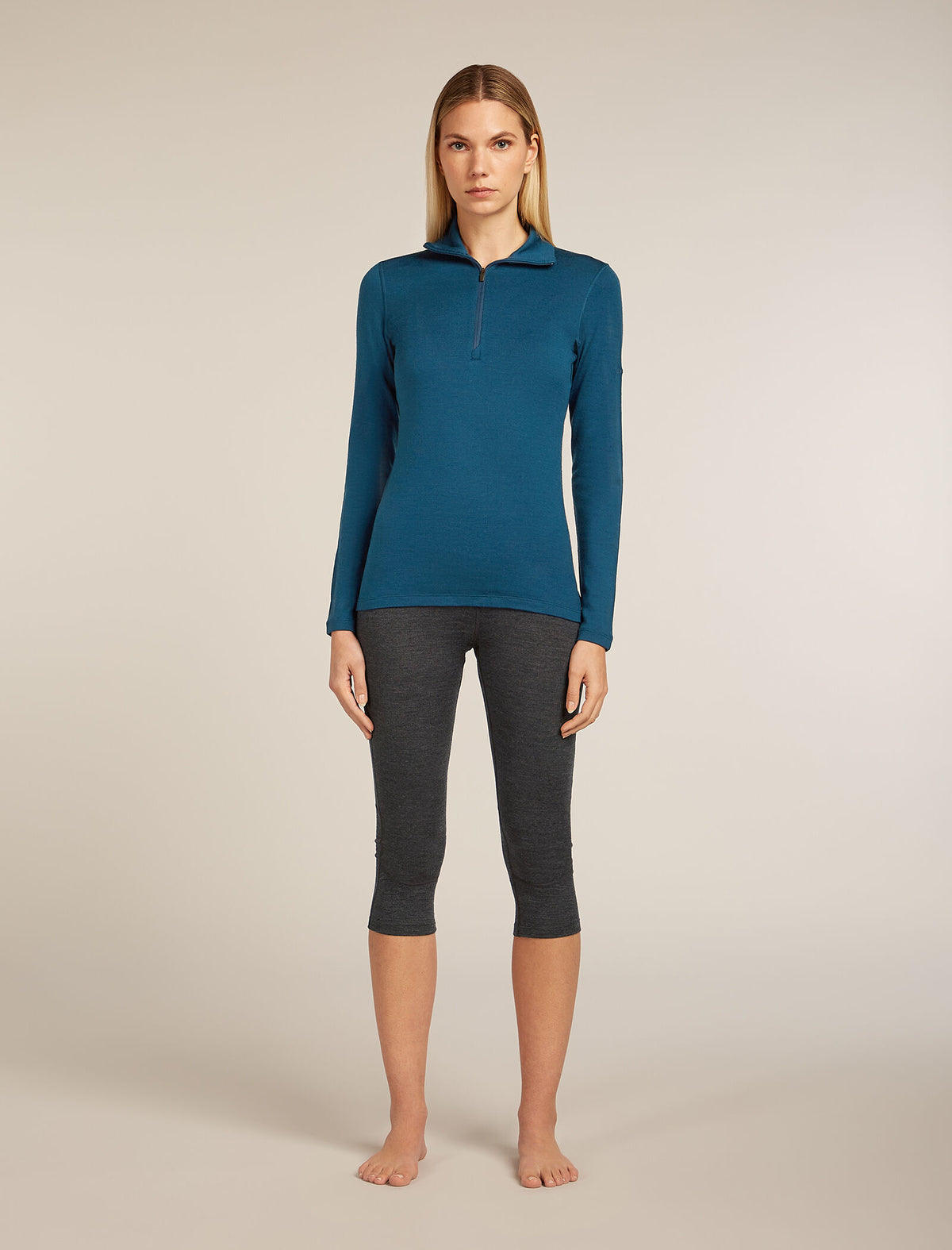 Women's Merino 260 Tech Long Sleeve Half Zip Thermal Top Atlantis - 3