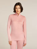 Women's Merino 260 Tech Long Sleeve Half Zip Thermal Top Blush - 1