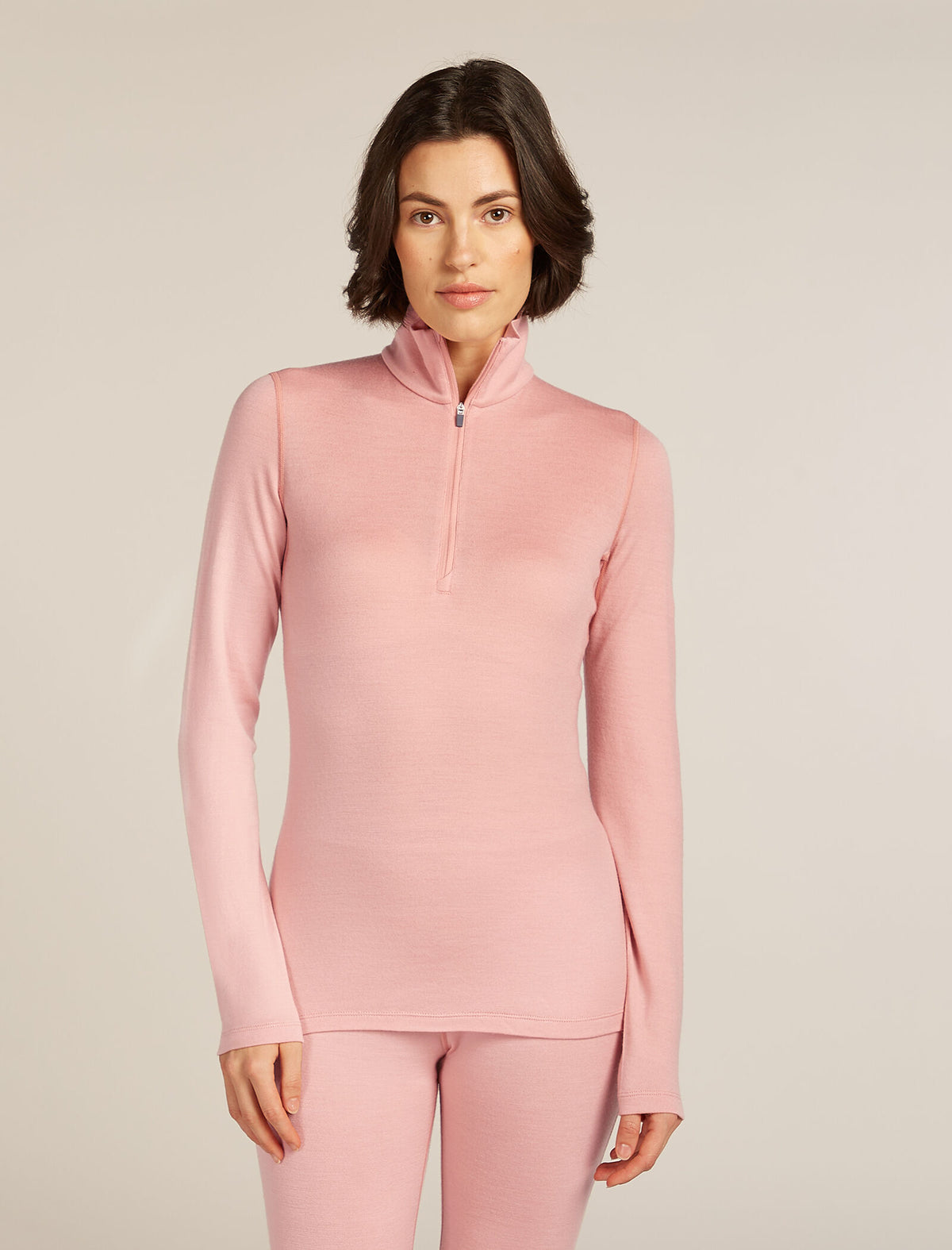 Women's Merino 260 Tech Long Sleeve Half Zip Thermal Top Blush - 1