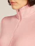 Women's Merino 260 Tech Long Sleeve Half Zip Thermal Top Blush - 5