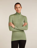 Women's Merino 260 Tech Long Sleeve Half Zip Thermal Top Lichen - 1