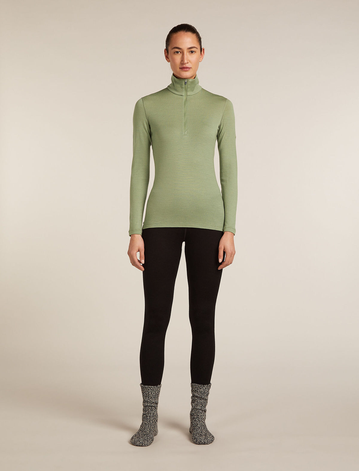 Women's Merino 260 Tech Long Sleeve Half Zip Thermal Top Lichen - 7