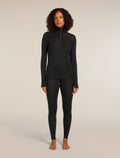 Women's Merino 175 Everyday Long Sleeve Half Zip Thermal Top Black - 3