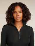 Women's Merino 175 Everyday Long Sleeve Half Zip Thermal Top Black - 5