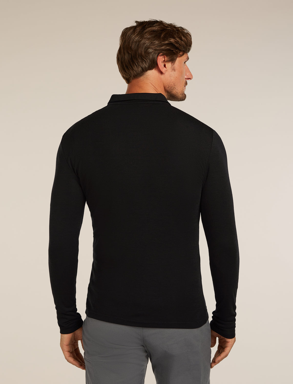 Men's Merino 175 Everyday Long Sleeve Half Zip Thermal Top Black - 2