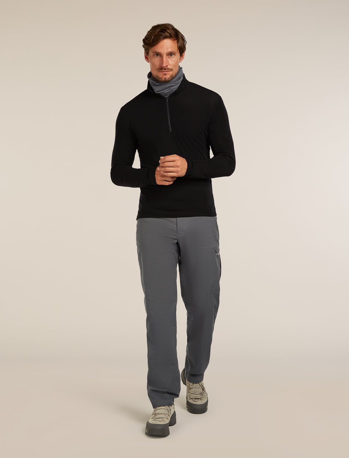 Men's Merino 175 Everyday Long Sleeve Half Zip Thermal Top Black - 4