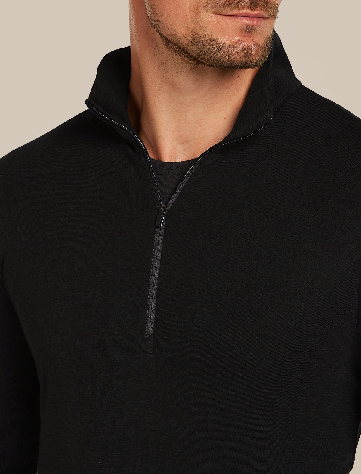 Men's Merino 175 Everyday Long Sleeve Half Zip Thermal Top Black - 5
