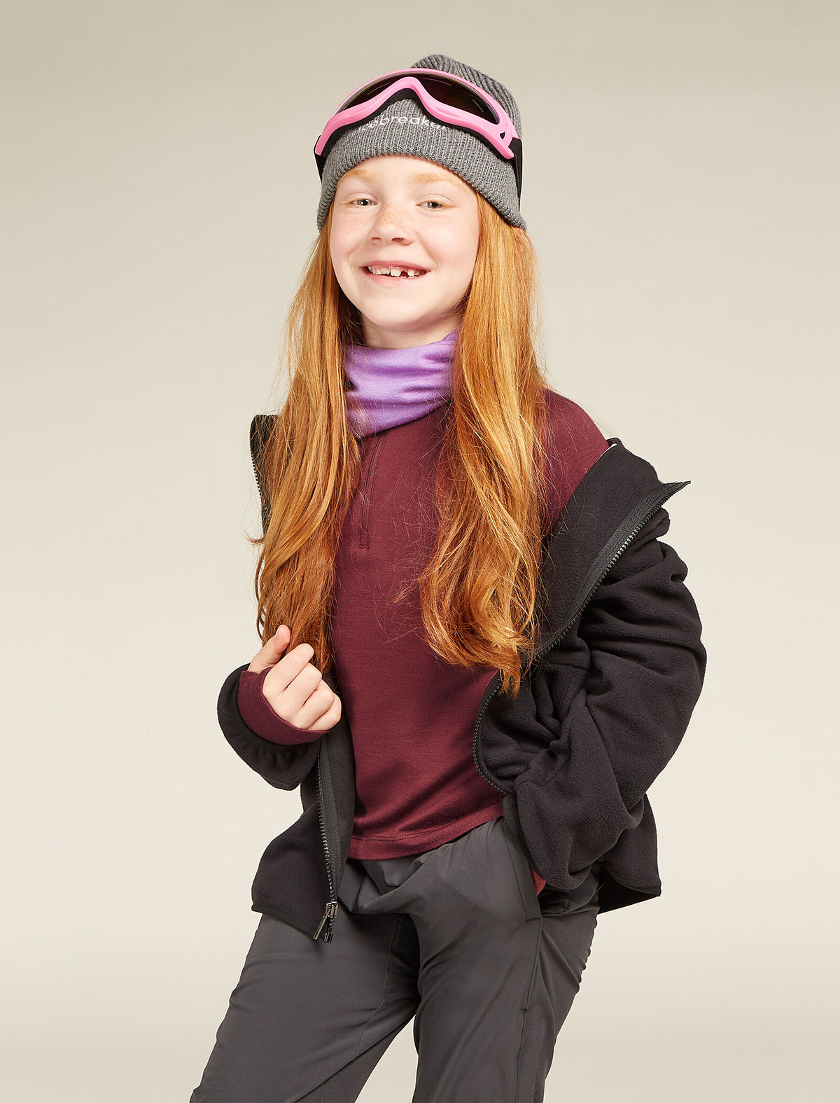 Kids’ Merino 260 Tech Long Sleeve Half Zip Thermal Top  - 7