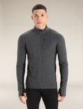 Men's Descender Long Sleeve Zip Jacket Jet Heather/Black - 1