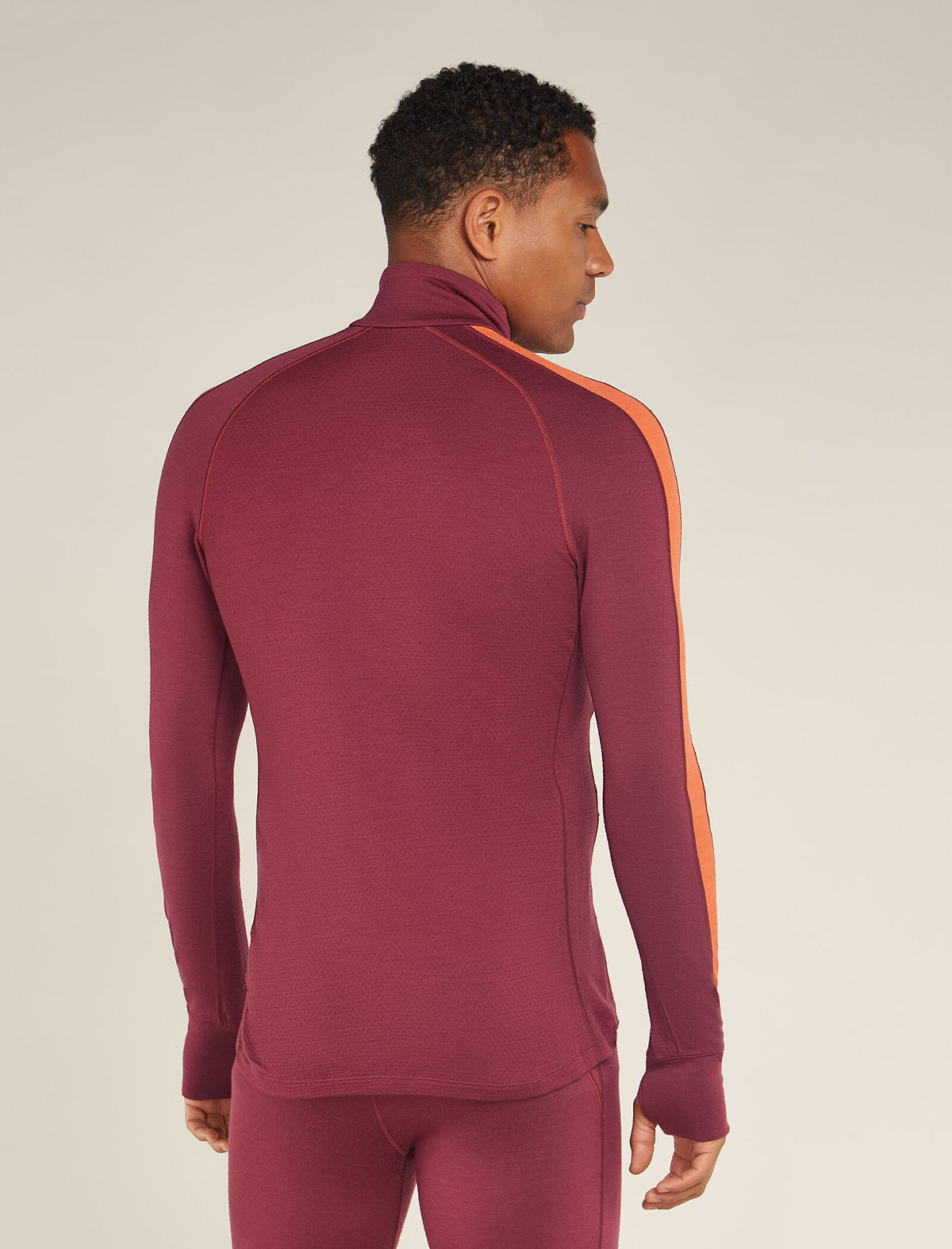 Men's 260 ZoneKnit™ Long Sleeve Half Zip Thermal Top Port/Blaze - 2