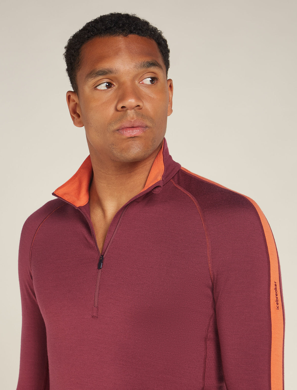 Men's 260 ZoneKnit™ Long Sleeve Half Zip Thermal Top Port/Blaze - 7