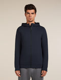 Men's Central Classic Long Sleeve Zip Hoodie Midnight Navy - 1