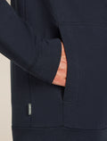 Men's Central Classic Long Sleeve Zip Hoodie Midnight Navy - 6