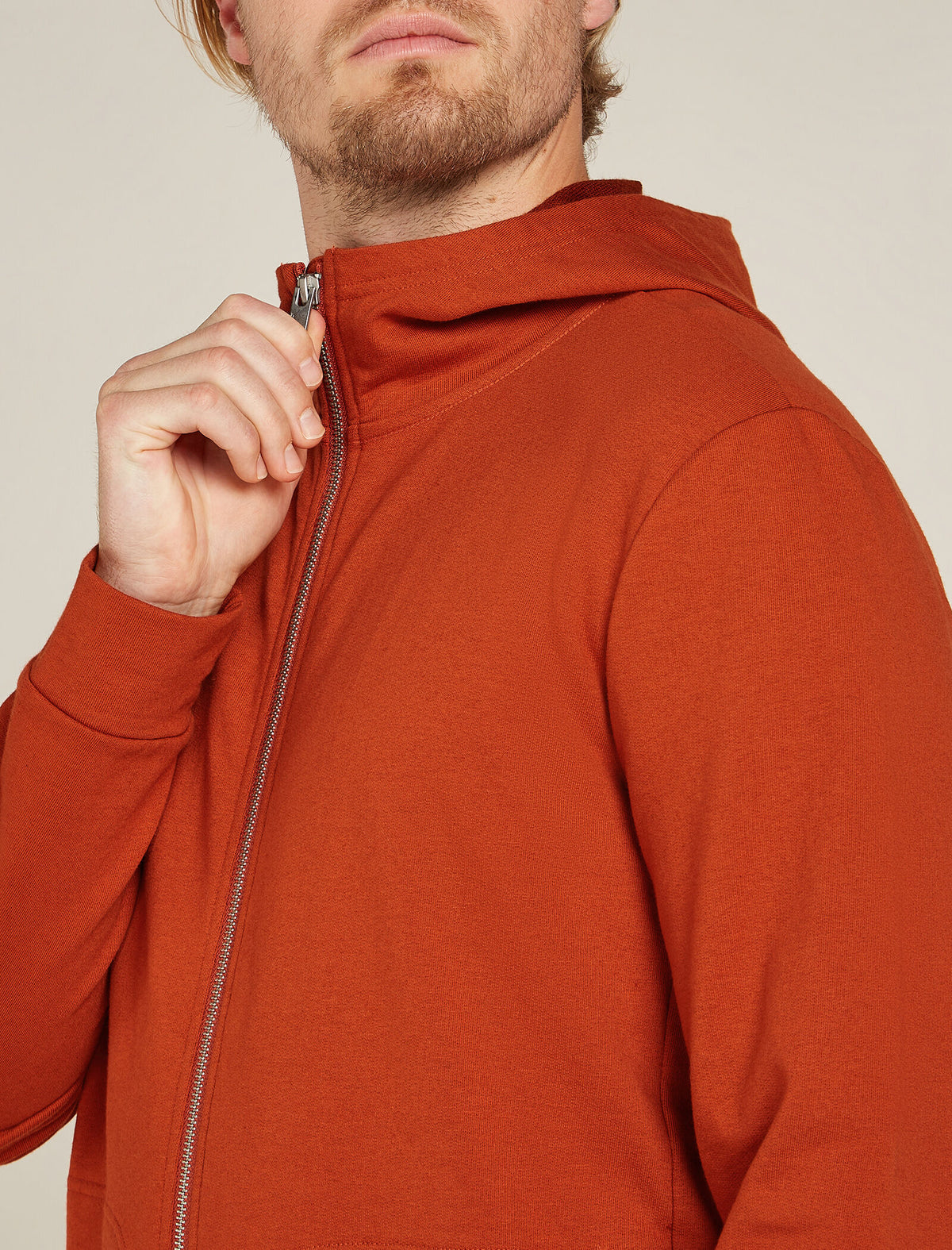 Men's Central Classic Long Sleeve Zip Hoodie Molten - 6